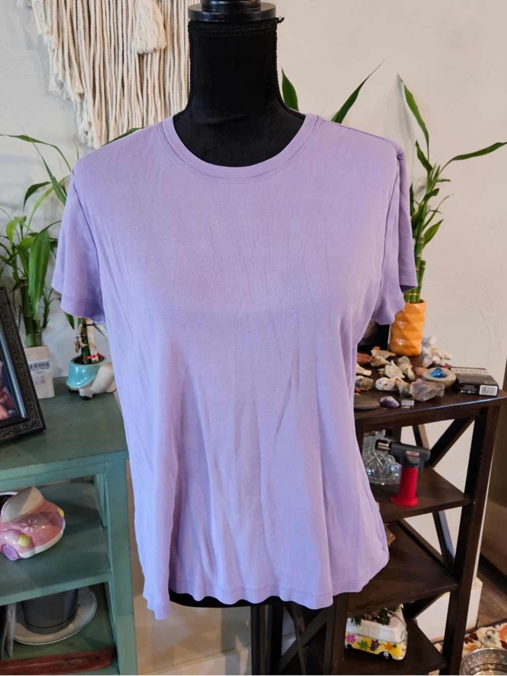Eddie Bauer Lavender Short-Sleeve Crewneck Tee